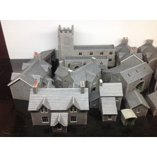 Set Of Model Card Buildings Ready Made