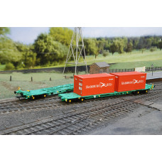 Pair of Intermodal Wagons & Hamburg Sud Containers