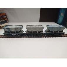 Ore Hopper Wagons Set of 3 Weathered